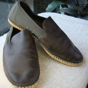 Eileen Fisher Brown Leather Espadrilles